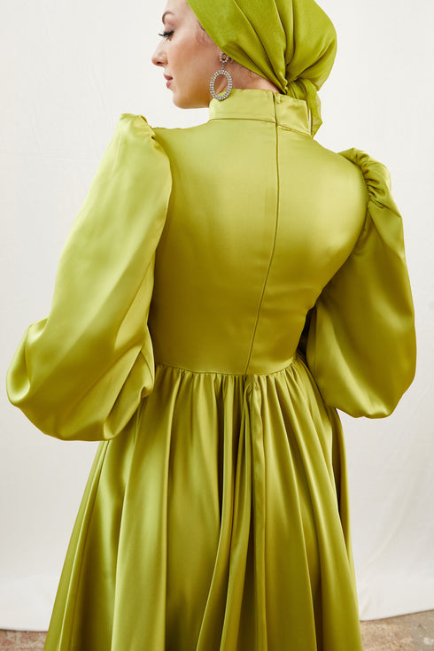 Alara Yağ Yeşili Abiye