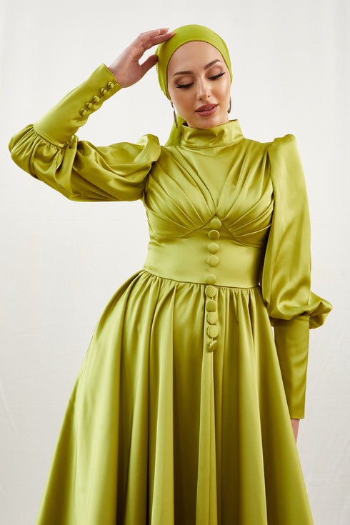 Alara Yağ Yeşili Abiye
