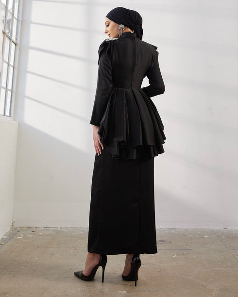 Esila Siyah Taşlı Abiye