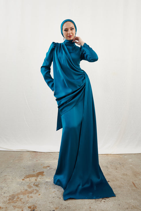 Buse Indigo Islamisches Abendkleid