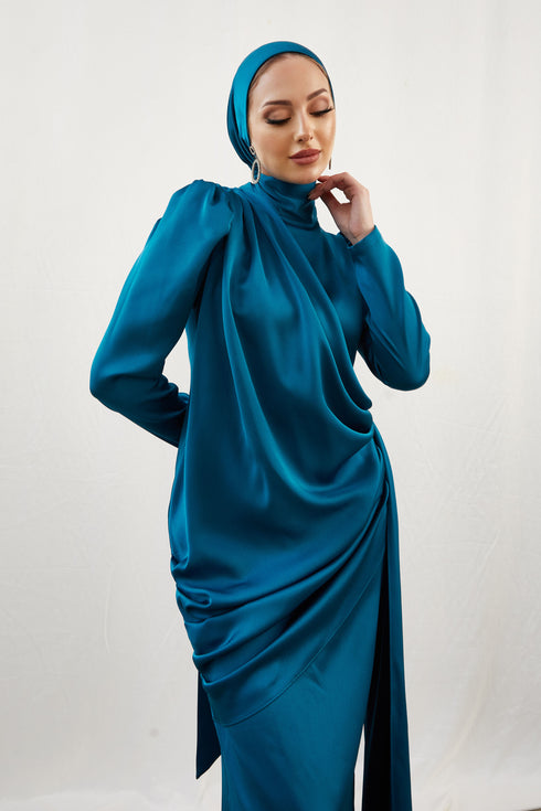Buse Indigo Islamisches Abendkleid
