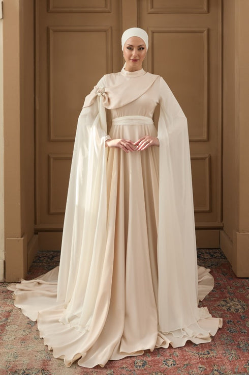 Melisa Taşlı Ekru Abiye