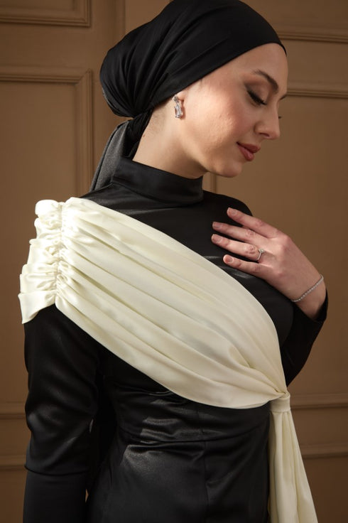 Vesna Siyah Beyaz Abiye