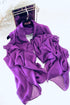 Châle en Mousseline de Soie Violet Cristal