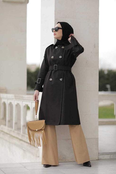 Trench Alina Hijab Noir