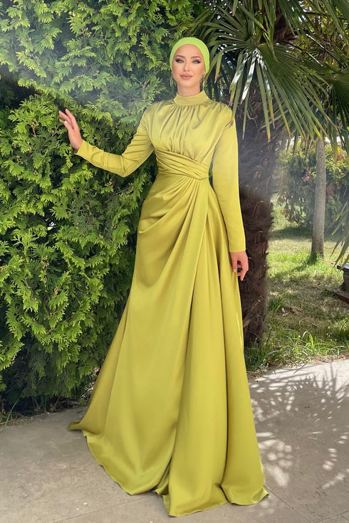 Berra Yağ Yeşili Abiye