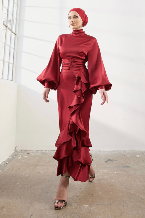 Arya Red Hijab Skirt