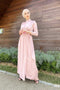 Robe de soirée islamique rose Lida Tulum
