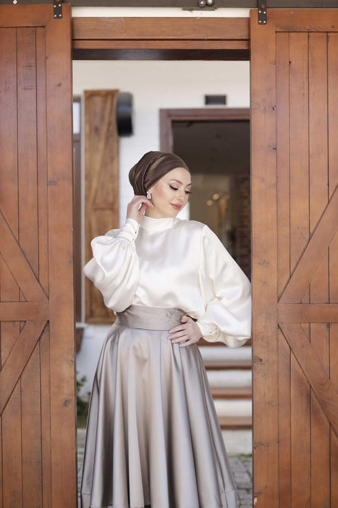 Chemise Mina Ecru Hijab