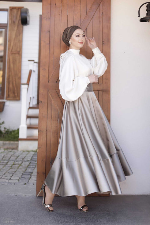 Chemise Mina Ecru Hijab