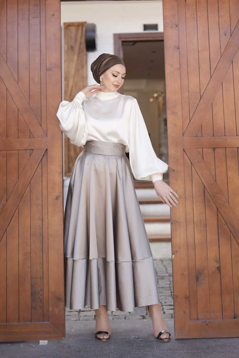 Chemise Mina Ecru Hijab