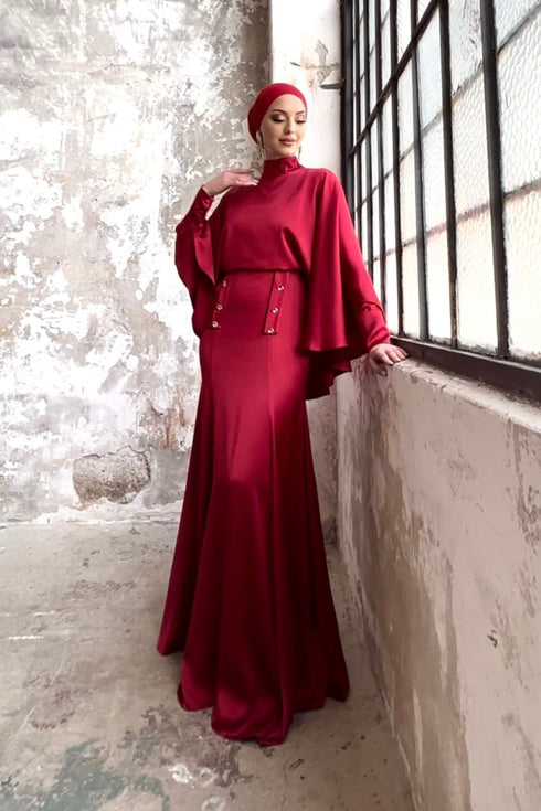 Leydi Kırmızı Abiye