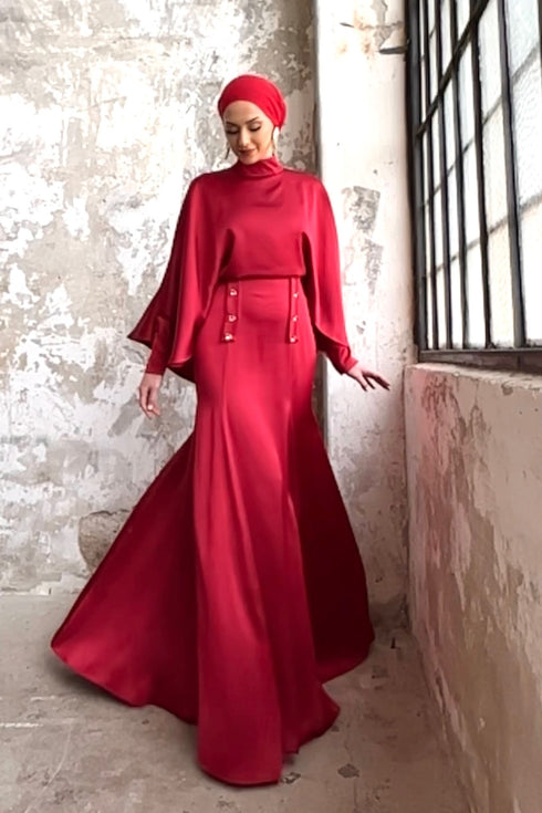 Leydi Kırmızı Abiye