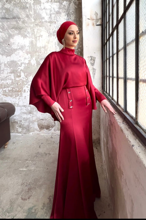 Leydi Kırmızı Abiye